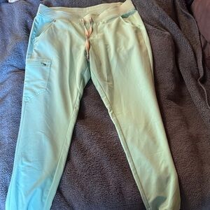 FIGS Zamora Jogger Scrubs Pants - Fresh Aqua - L - Tall